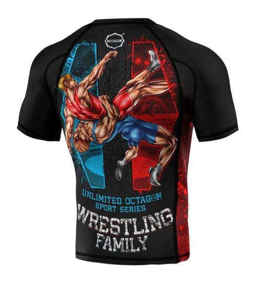 Octagon Rashguard Premium Wrestling Family