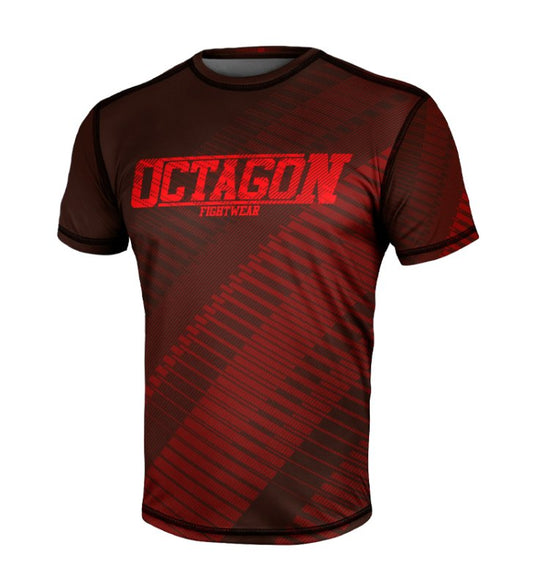 Octagon Sport T-shirt Blocks Red