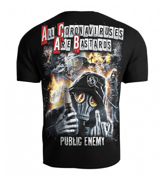 Public Enemy T-shirt All Coronaviruses Are Bastards Black