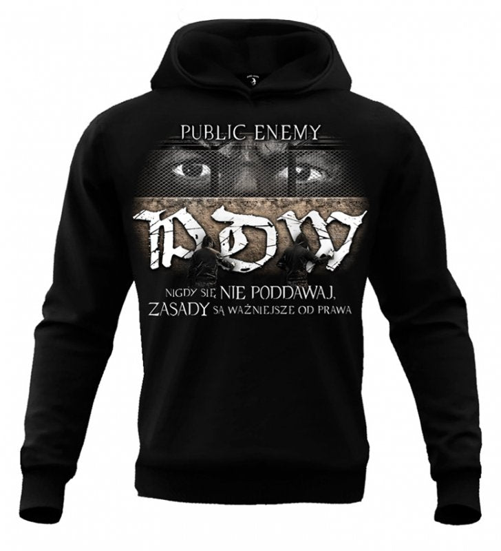🔥 Public Enemy – Hoodie “PDW Rules Are More Important Than the Law” 🔥