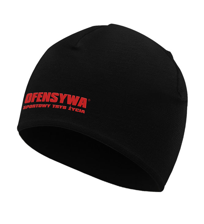 Ofensywa Winter Hat Sportowy Tryb Życia Black/Red Small Logo