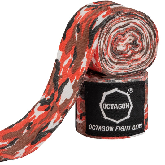 HANDWRAPS Octagon Fightgear Supreme Camo Red 5m