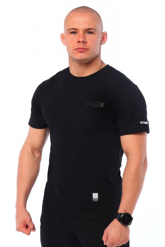 Octagon T-shirt Vertical Black/Black