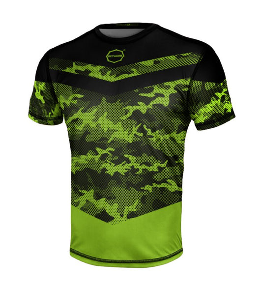 Octagon Mesh Camo Sports T-Shirt – Light Green