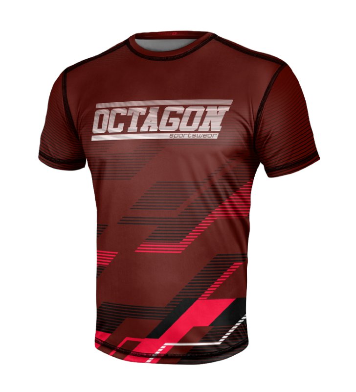 Octagon Sport T-shirt Racer Burgundy