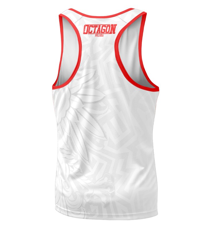 OCTAGON Sports Tank Top – Red & White
