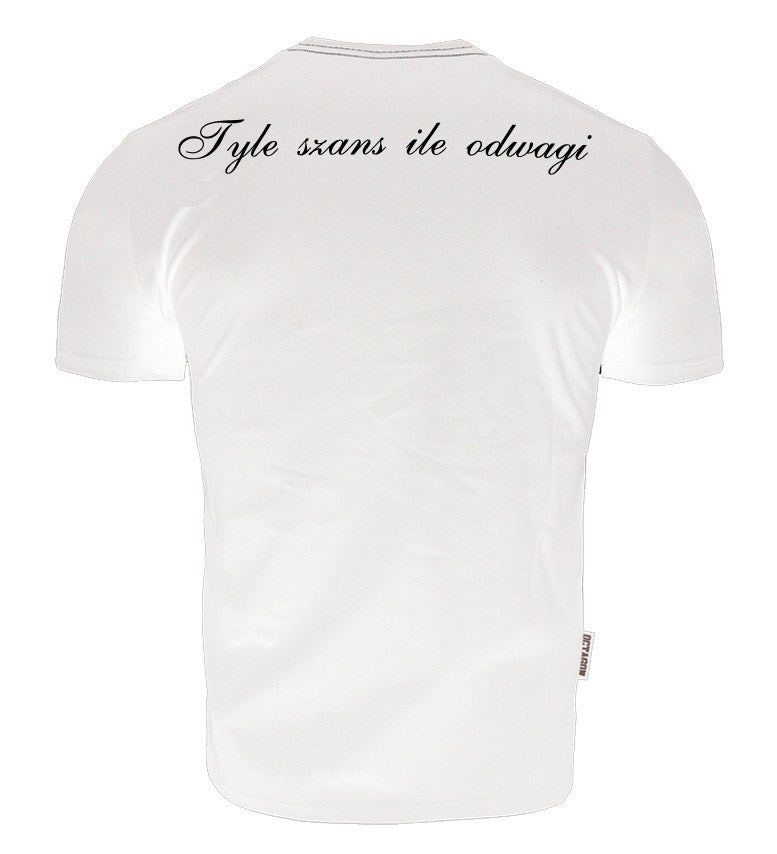 Octagon T-Shirt “As Many Chances As Courage” Logo (White) 🤍🔥