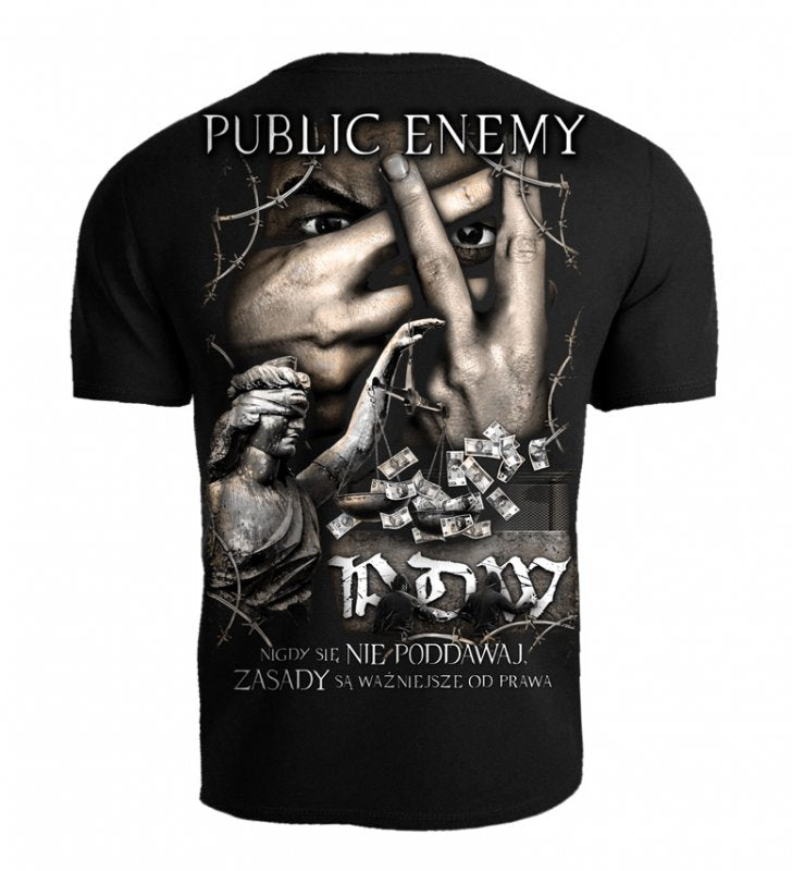 Public Enemy T-shirt PDW Zasady są ważniejsze od prawa Black