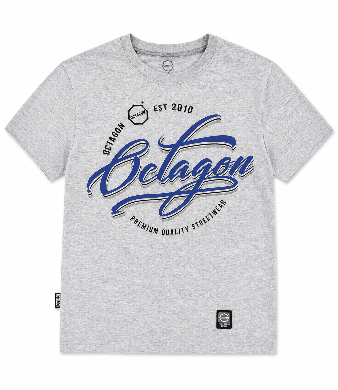 Octagon Men’s Streetwear T-Shirt Grey 👕🩶🔥