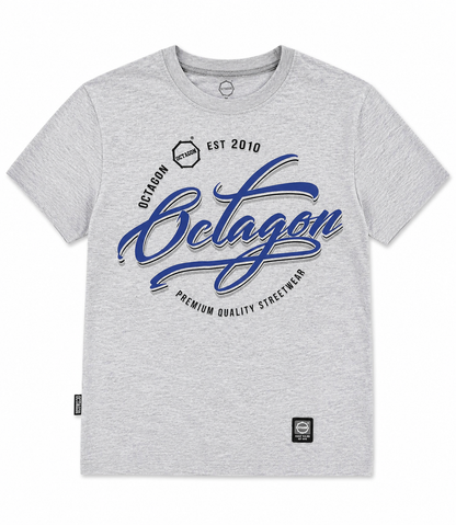 Octagon Men’s Streetwear T-Shirt Grey 👕🩶🔥