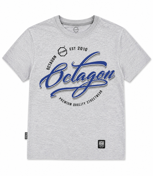 Octagon Men’s Streetwear T-Shirt Grey 👕🩶🔥