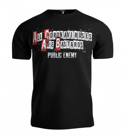 Public Enemy T-shirt All Coronaviruses Are Bastards Black