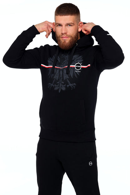 Hoodie Octagon Polska Biało Czerwony