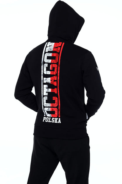 Hoodie Octagon Polska Biało Czerwony