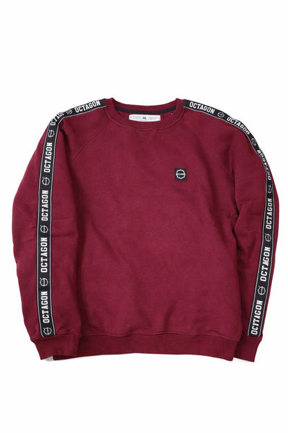 OCTAGON STRIPE – Men’s Crewneck Sweatshirt Burgundy💪