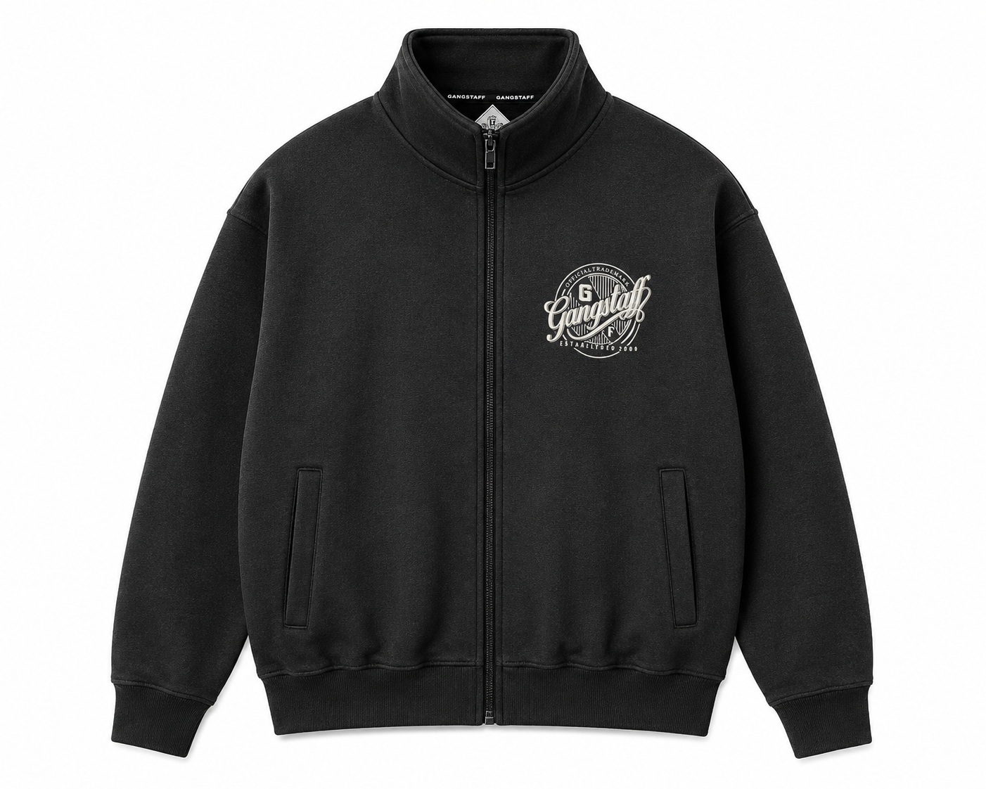 Gangstaff Zip Crewneck “Logo” 🔥🖤