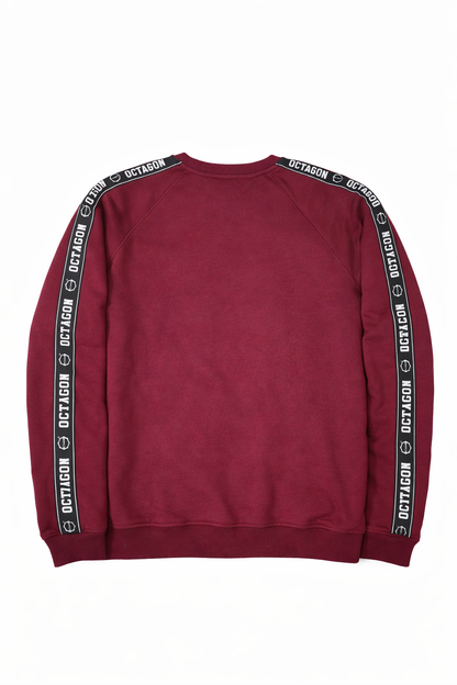 OCTAGON STRIPE – Men’s Crewneck Sweatshirt Burgundy💪