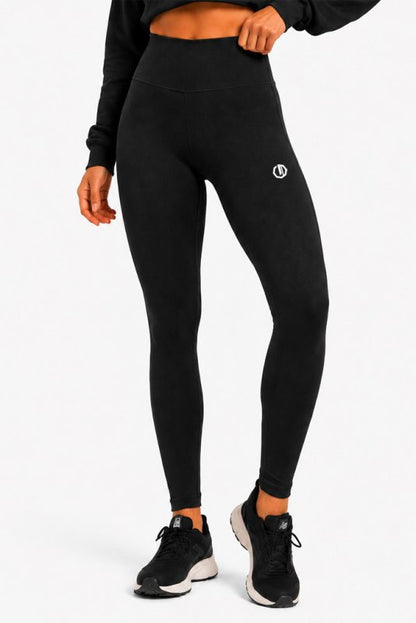 👖✨ Octagon Ribbed Leggings – Premium Comfort  Performance BLACK