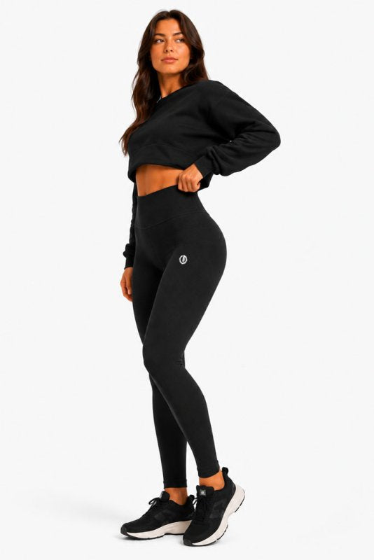 👖✨ Octagon Ribbed Leggings – Premium Comfort  Performance BLACK