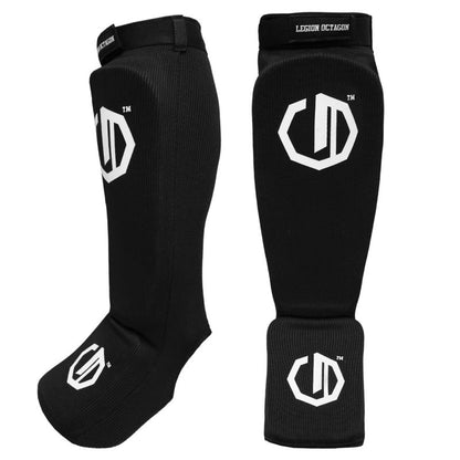 🥊 LEGION OCTAGON Basic Shin &amp; Instep Guards – Black