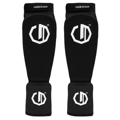 🥊 LEGION OCTAGON Basic Shin &amp; Instep Guards – Black