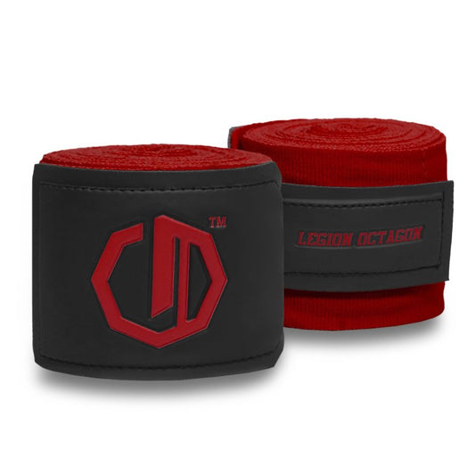 Octagon Supreme Boxing Hand Wraps (5m) 🥊🔥 Black/ Red