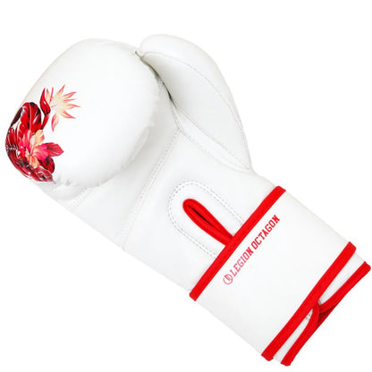 🥊 Legion Octagon Women’s Boxing Gloves – Flower white/red