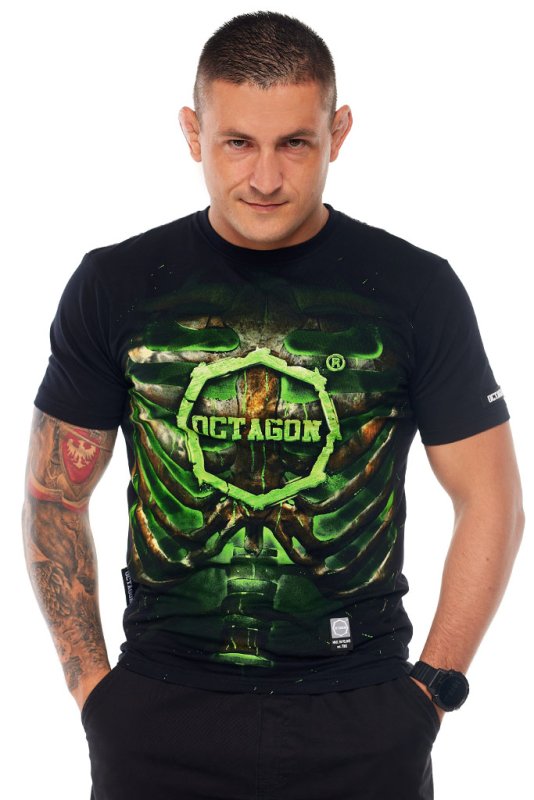 Octagon T-shirt Green Demon Black