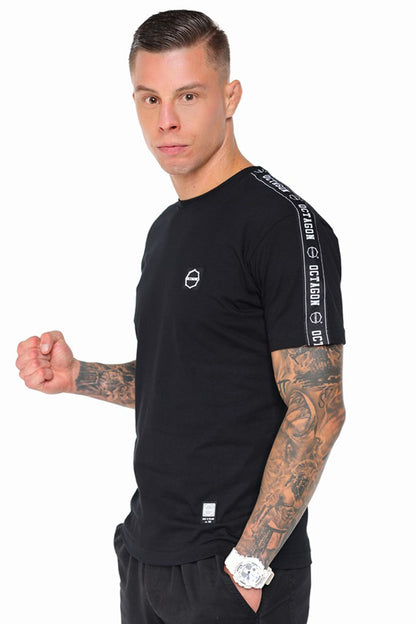 🥊 OCTAGON T-Shirt STRIPE Black/White