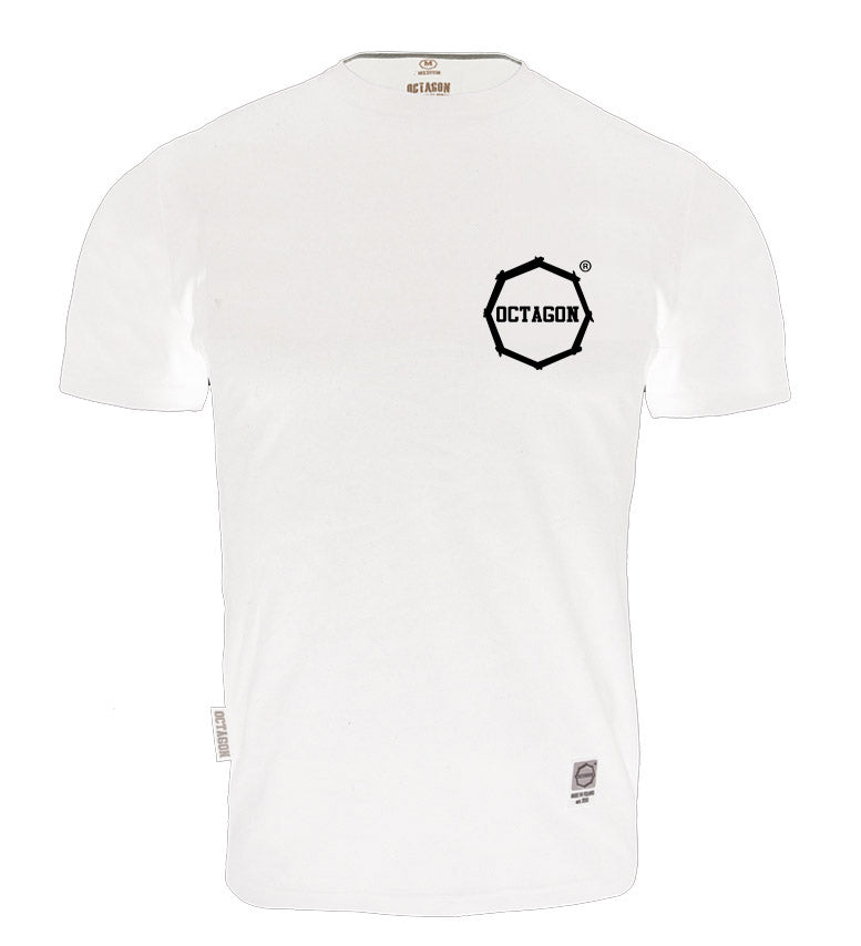 Octagon T-Shirt “As Many Chances As Courage” Logo (White) 🤍🔥