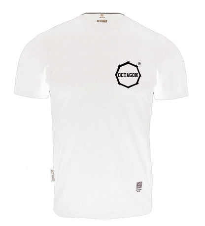 Octagon T-Shirt “As Many Chances As Courage” Logo (White) 🤍🔥