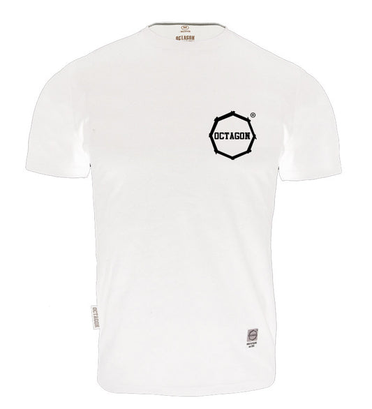 Octagon T-Shirt “As Many Chances As Courage” Logo (White) 🤍🔥
