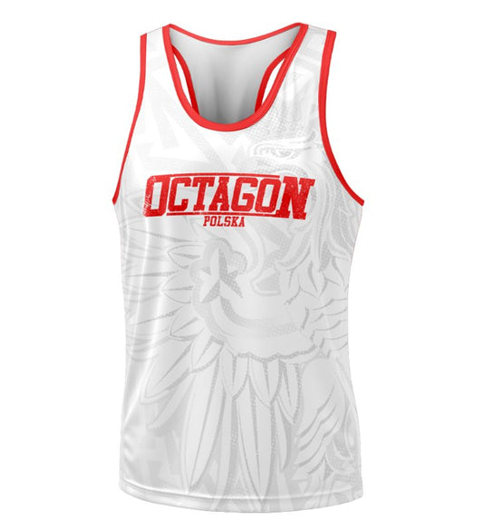 OCTAGON Sports Tank Top – Red & White