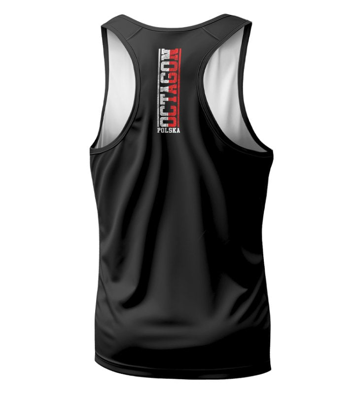 OCTAGON Sports Tank Top – Red & Black)