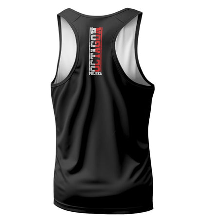 OCTAGON Sports Tank Top – Red & Black)