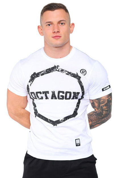 🥊 OCTAGON T-Shirt Logo Smash White