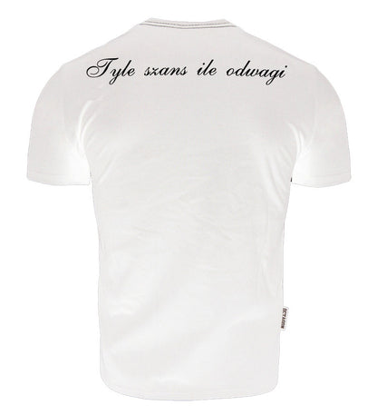 Octagon T-Shirt “As Many Chances As Courage” Logo (White) 🤍🔥