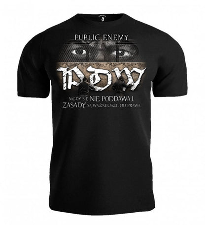 Public Enemy T-shirt PDW Zasady są ważniejsze od prawa Black