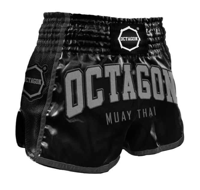 Muay Thai Shorts Octagon Black/Grey