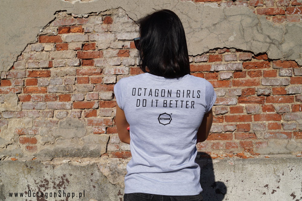 'Woman''s T-Shirt Octagon DO IT BETTER Grey'