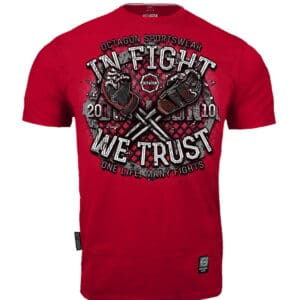 T-shirt Octagon In Fight We Trust bloody red