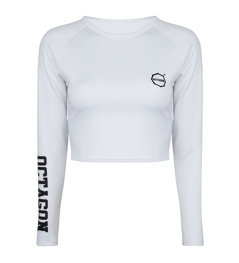 Womens Top Octagon White Long