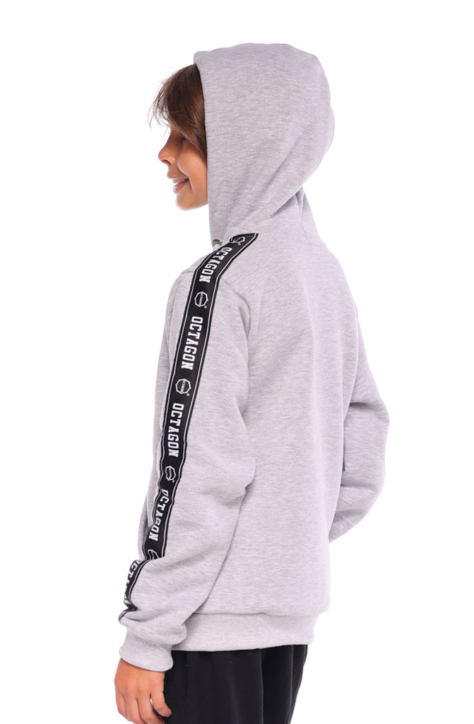 Calvin Klein Performance Logo Tape Hoodie in Grey