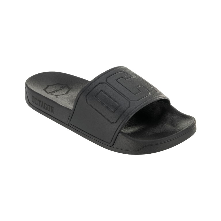 Men’s Sliders Octagon CAPTION Black/Black – Octagon Shop UK – Streetware