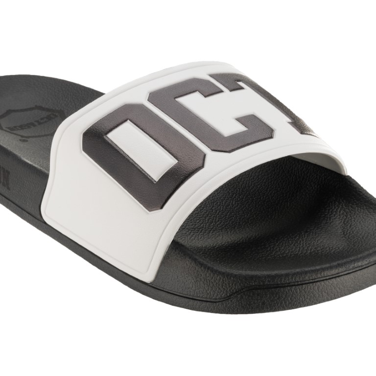 Men’s Sliders Octagon CAPTION White/Black – Octagon Shop UK – Streetware